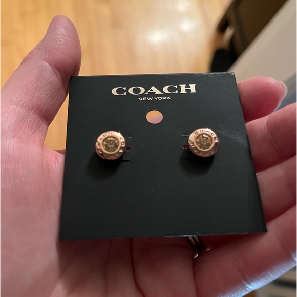 Coach rose gold gem studs - Picture 4 of 4